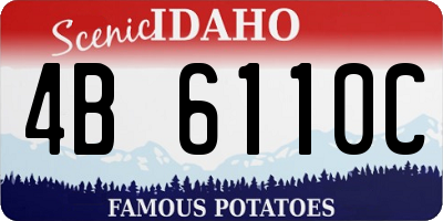 ID license plate 4B6110C