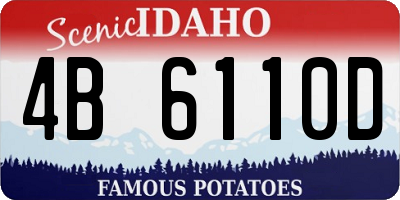 ID license plate 4B6110D