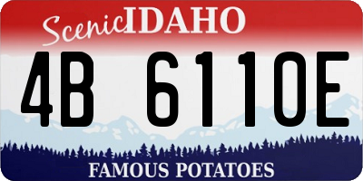 ID license plate 4B6110E
