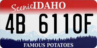ID license plate 4B6110F