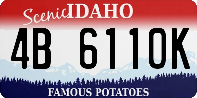 ID license plate 4B6110K