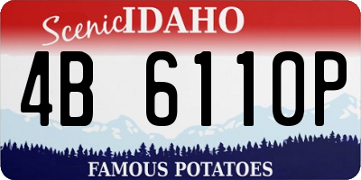 ID license plate 4B6110P