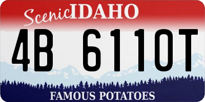 ID license plate 4B6110T