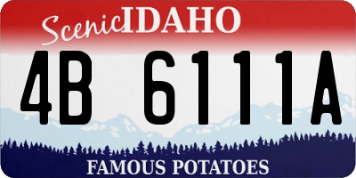 ID license plate 4B6111A