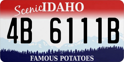 ID license plate 4B6111B
