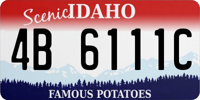 ID license plate 4B6111C