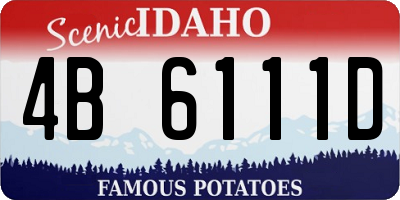 ID license plate 4B6111D