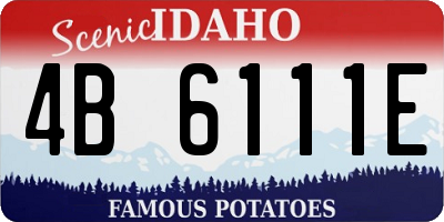 ID license plate 4B6111E