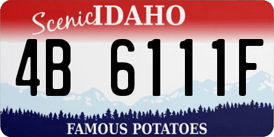 ID license plate 4B6111F