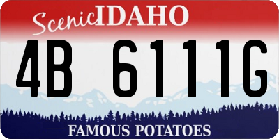 ID license plate 4B6111G