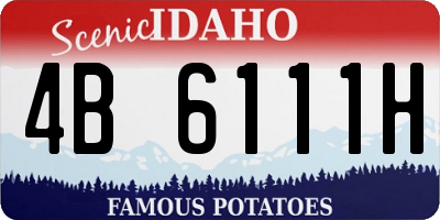 ID license plate 4B6111H