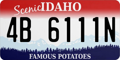 ID license plate 4B6111N