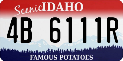 ID license plate 4B6111R