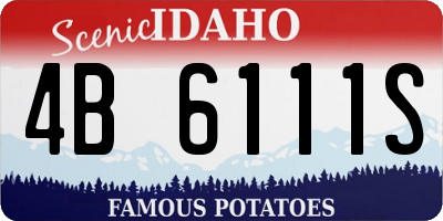 ID license plate 4B6111S