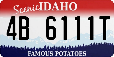 ID license plate 4B6111T