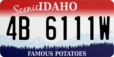 ID license plate 4B6111W