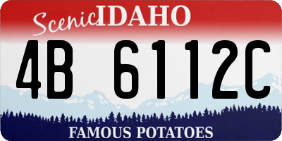 ID license plate 4B6112C