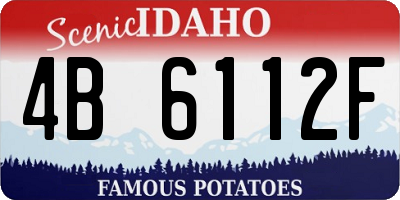 ID license plate 4B6112F