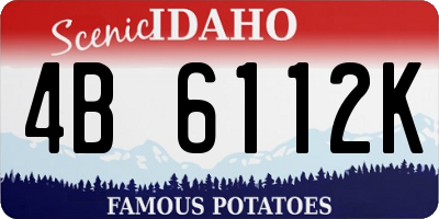 ID license plate 4B6112K