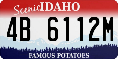 ID license plate 4B6112M