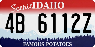 ID license plate 4B6112Z