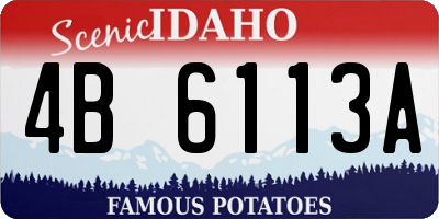 ID license plate 4B6113A
