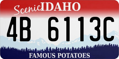 ID license plate 4B6113C