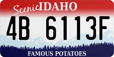 ID license plate 4B6113F