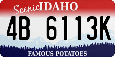 ID license plate 4B6113K