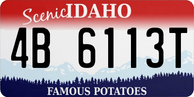 ID license plate 4B6113T