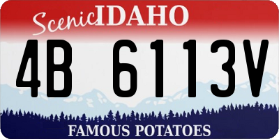 ID license plate 4B6113V