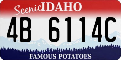 ID license plate 4B6114C