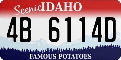 ID license plate 4B6114D