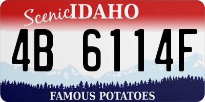 ID license plate 4B6114F