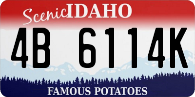 ID license plate 4B6114K