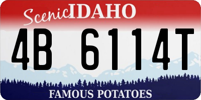 ID license plate 4B6114T