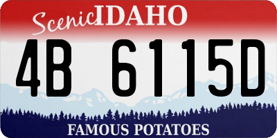 ID license plate 4B6115D