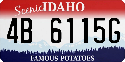 ID license plate 4B6115G