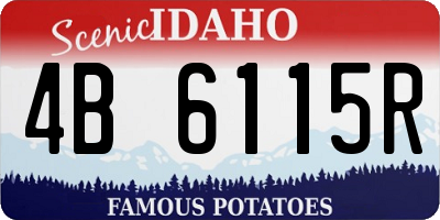 ID license plate 4B6115R