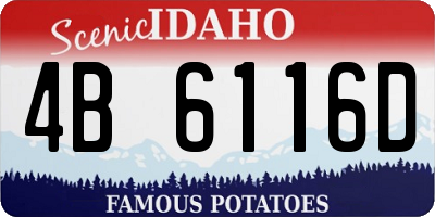 ID license plate 4B6116D