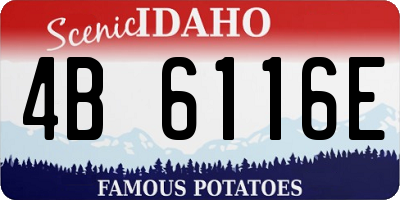 ID license plate 4B6116E
