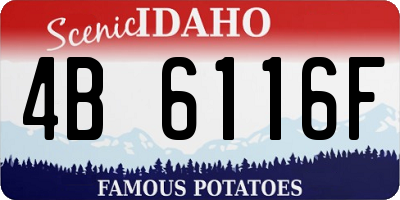 ID license plate 4B6116F