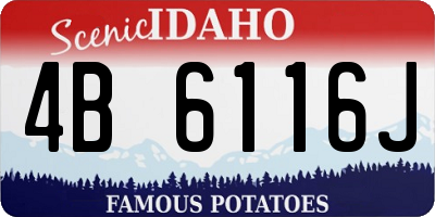 ID license plate 4B6116J