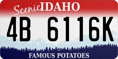 ID license plate 4B6116K
