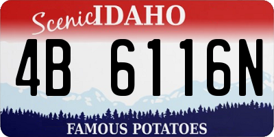ID license plate 4B6116N