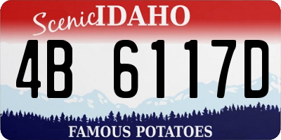 ID license plate 4B6117D
