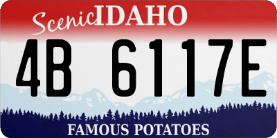 ID license plate 4B6117E