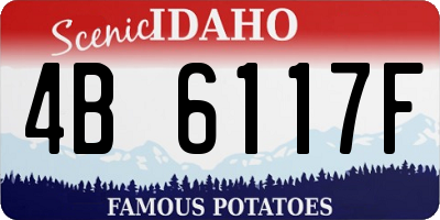 ID license plate 4B6117F