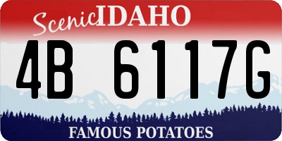 ID license plate 4B6117G