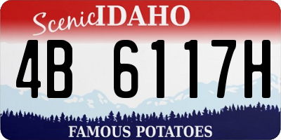 ID license plate 4B6117H